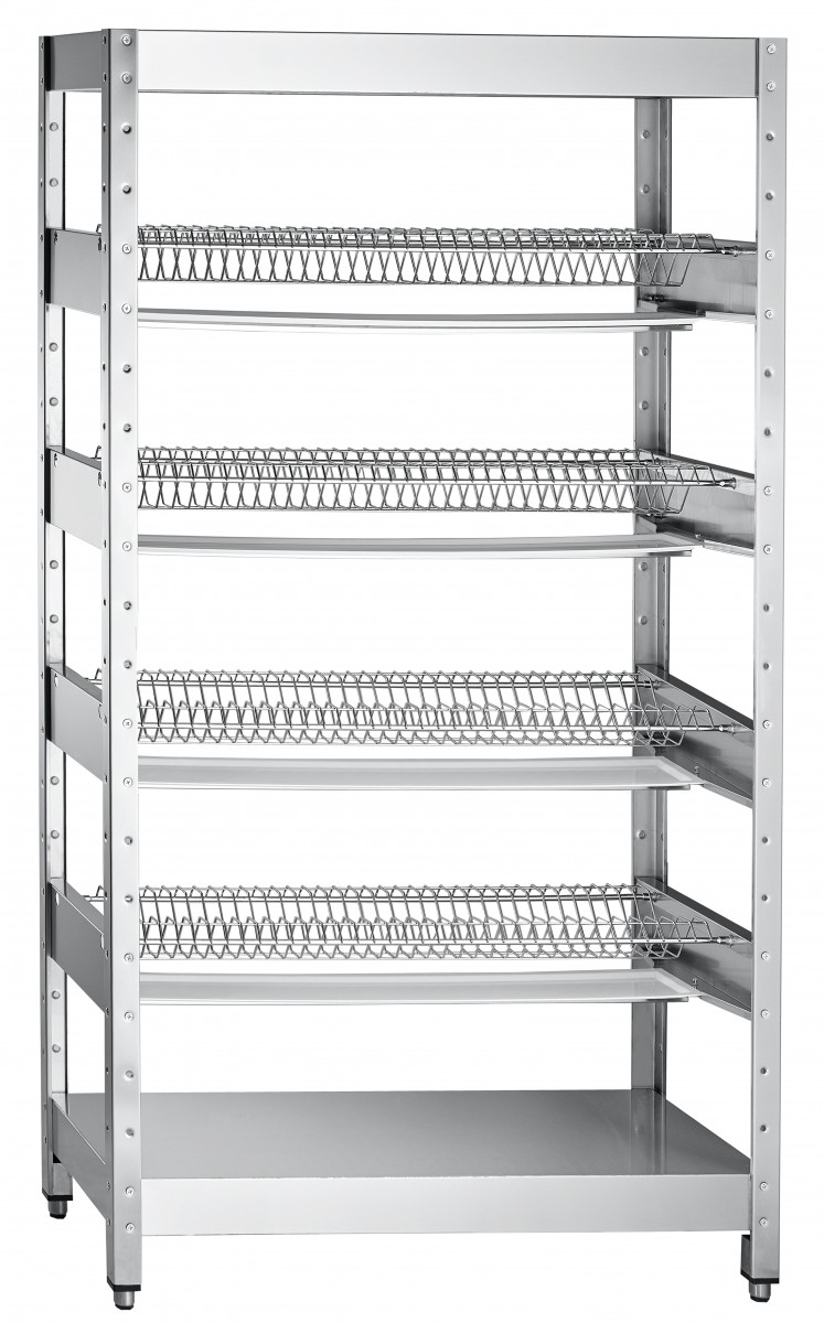 Стеллаж сушки тарелок с лотком сбора воды ABAT ССТ-4-2 Машины посудомоечные
